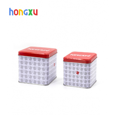 Wholesale square airtight lid metal tea tin box